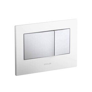 Kohler K-8857-GW1 Bevel Toilet Fitting, Glossy White with Polished Chrome Accent